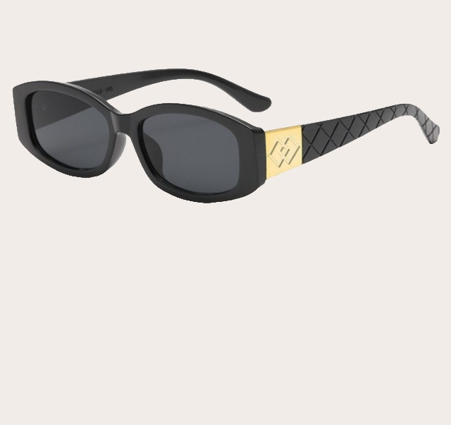 26.06.2026_09.54.11_REC_bg_F1ECE8 Ochelari de soare negri eleganti, design cu brate late si detalii aurii, lentila neagra, Noem® - imagine 1