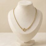 Lanț minimalist damă placat cu aur 14K, lungime 45 cm, grosime 1.2 mm, Noem®