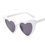 Ochelari de soare Retro, model inima cu rama alba si lentila neagra, Noem®