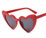 Ochelari de soare Retro, model inima cu rama rosie si lentila neagra, Noem®