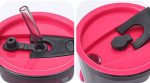 Pahar din sticla fumurie pentru cafea sau ceai, 400 ml, cu pai reutilizabil si manson din silicon, Noem®