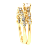 Inel luxury placat cu aur 14K, 5/4 mm, design cu zirconiu alb, mărimea 8, Noem® - imagine 3
