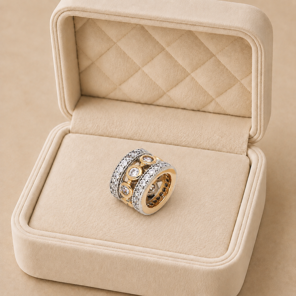 image Sep 8, 2026, 04_29_54 PM Pandantiv elegant placat cu aur 14K, 10/8 mm, model briliant cu cristale, Noem® - imagine 1