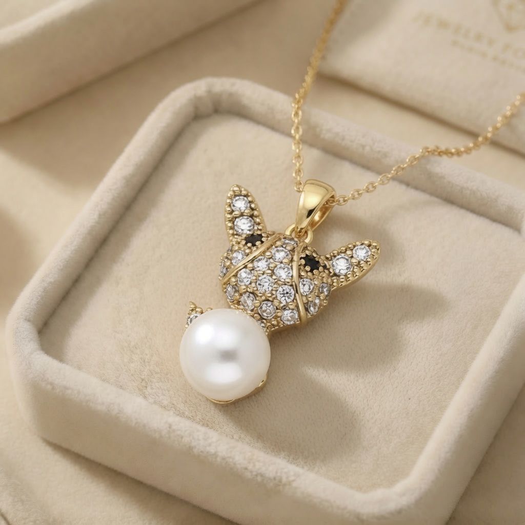 try Pandantiv elegant placat cu aur 14K, 21/10 mm, model pisică cu piatră albă și cristale, Noem® - imagine 1